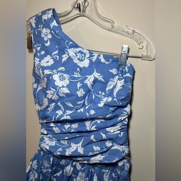 Abercrombie & Fitch One Shoulder Rusched Cutout Slit Leg Wedding Guest Dress XXS - Picture 8 of 12